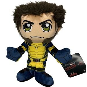 Bleacher Creatures Marvel Wolverine 8" Kuricha Sitting Plush Deadpool New Tags